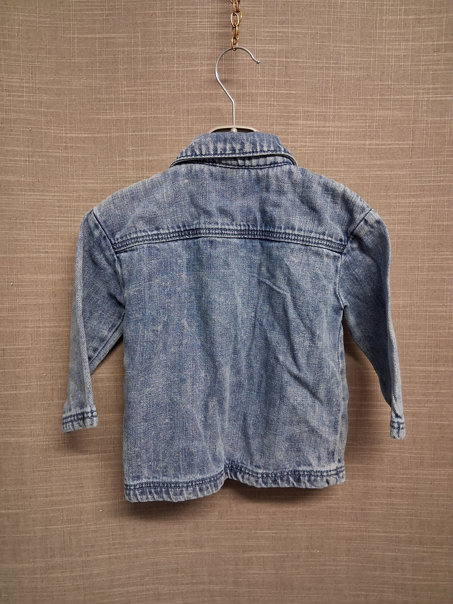 F&F Boys Blue Denim Shirt Long Sleeve Age 12-18 Months