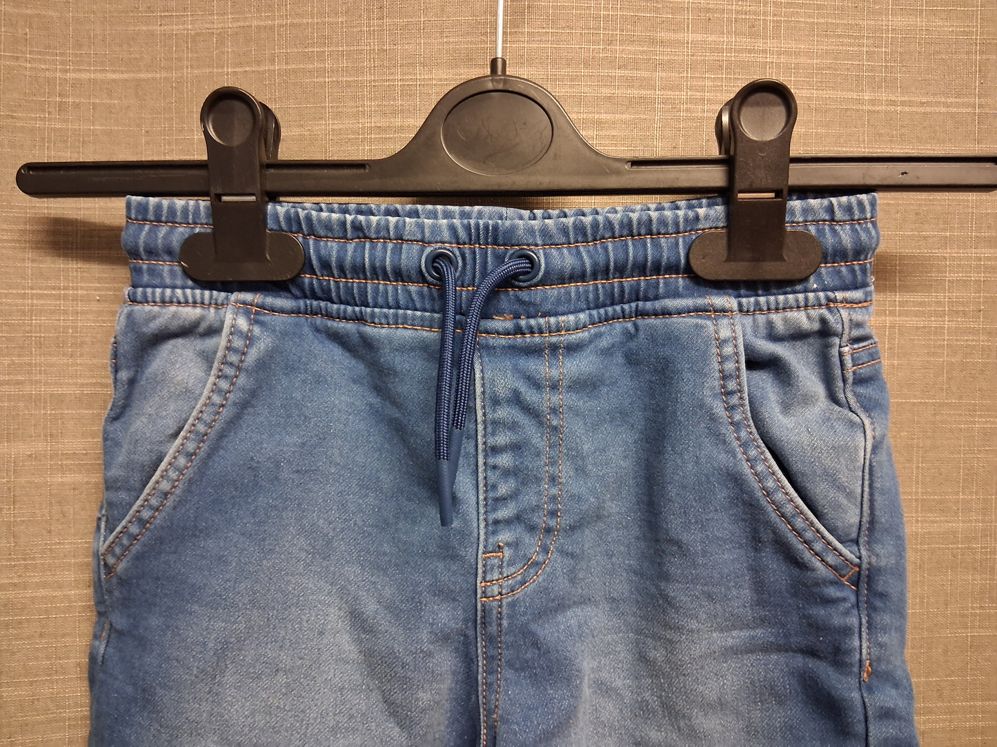 Primark Boys Blue Denim Pull on Short Elastic Waist Age 6-7 Years