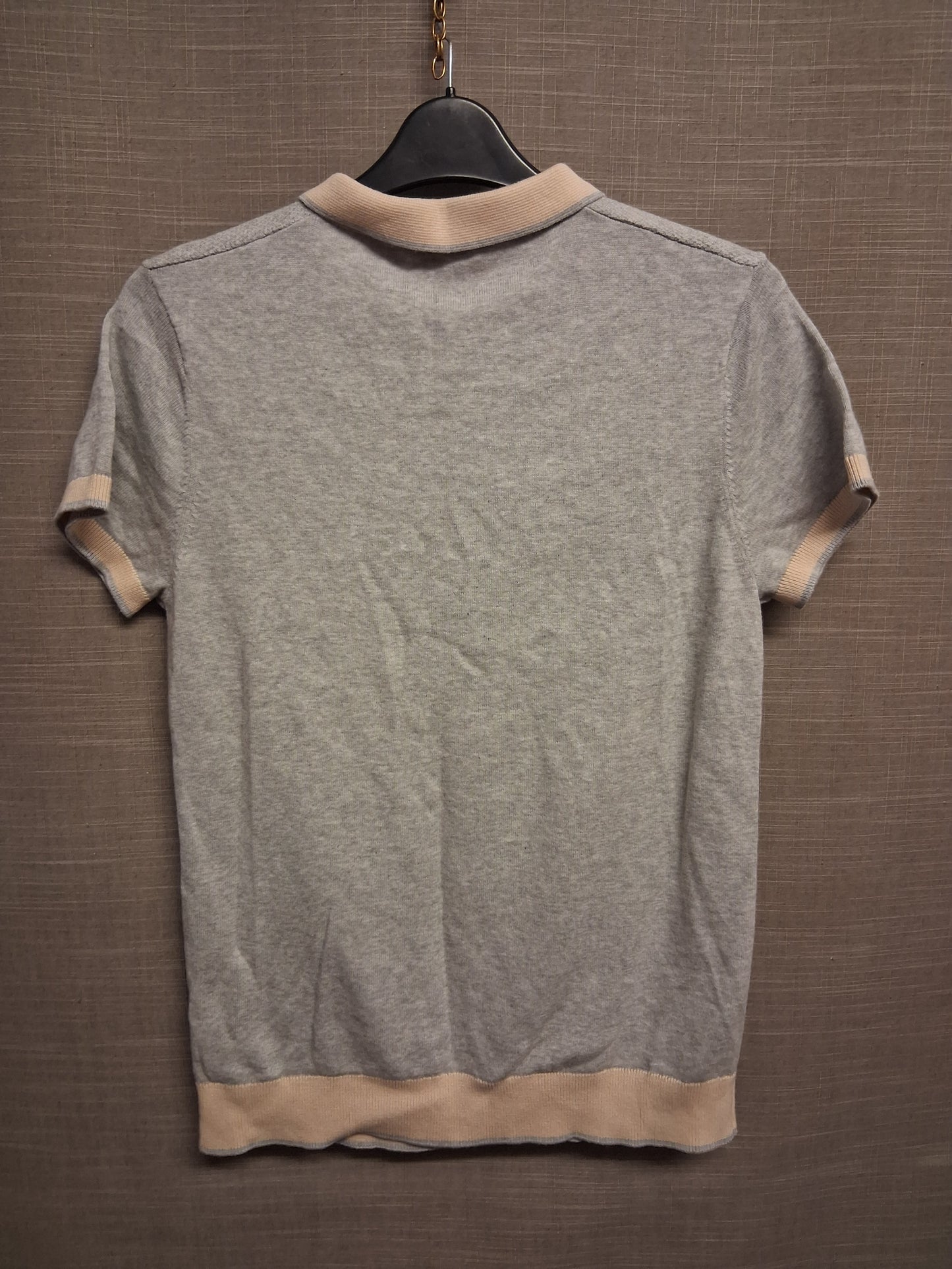 George Boys Beige 1/4 Zip Knitted Short Sleeve T-Shirt/Jumper Age 14-15 Years New