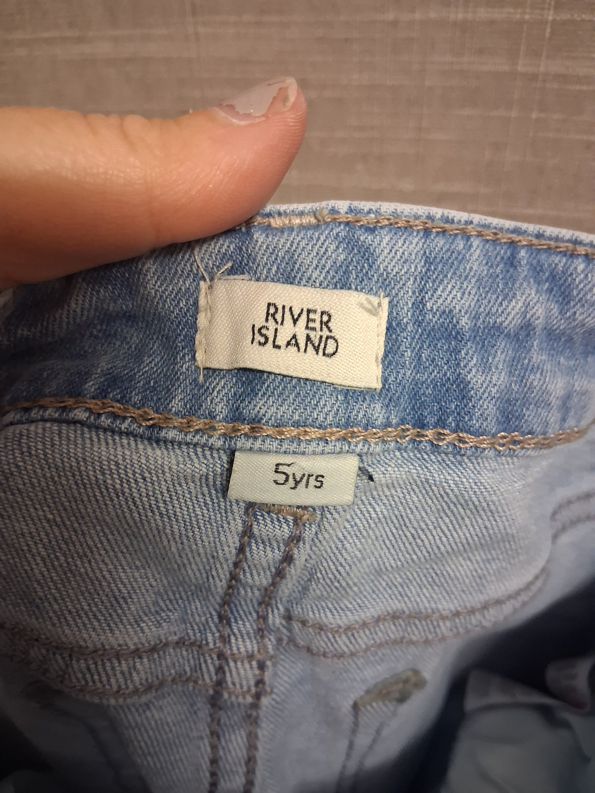River Island Blue Lightwash Boys Jeans Straight Leg Age 5 Years
