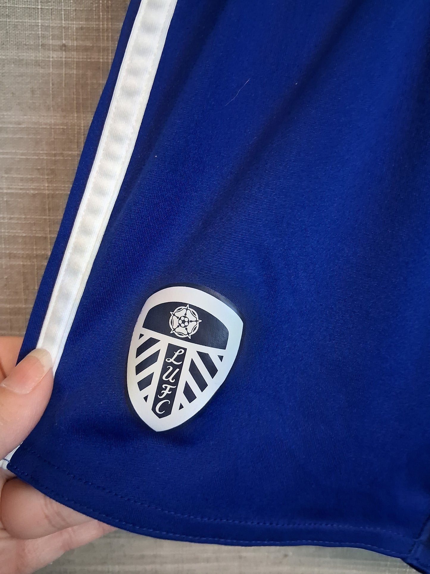 Adidas Boys Leeds United Football Shorts Blue Age 3-4 Years