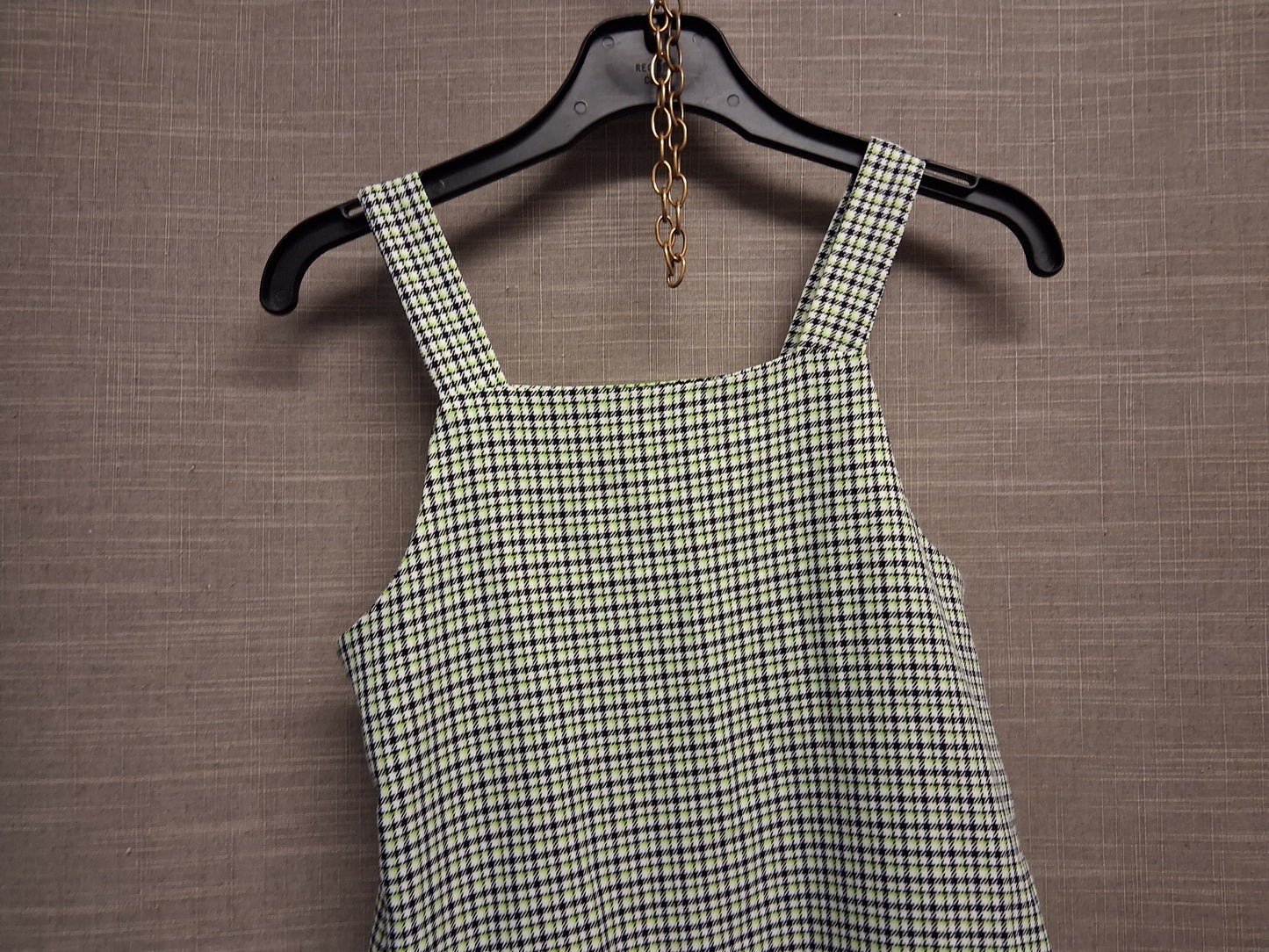 Primark Girls Green Check Pinafore Dress Age 9-10 Years