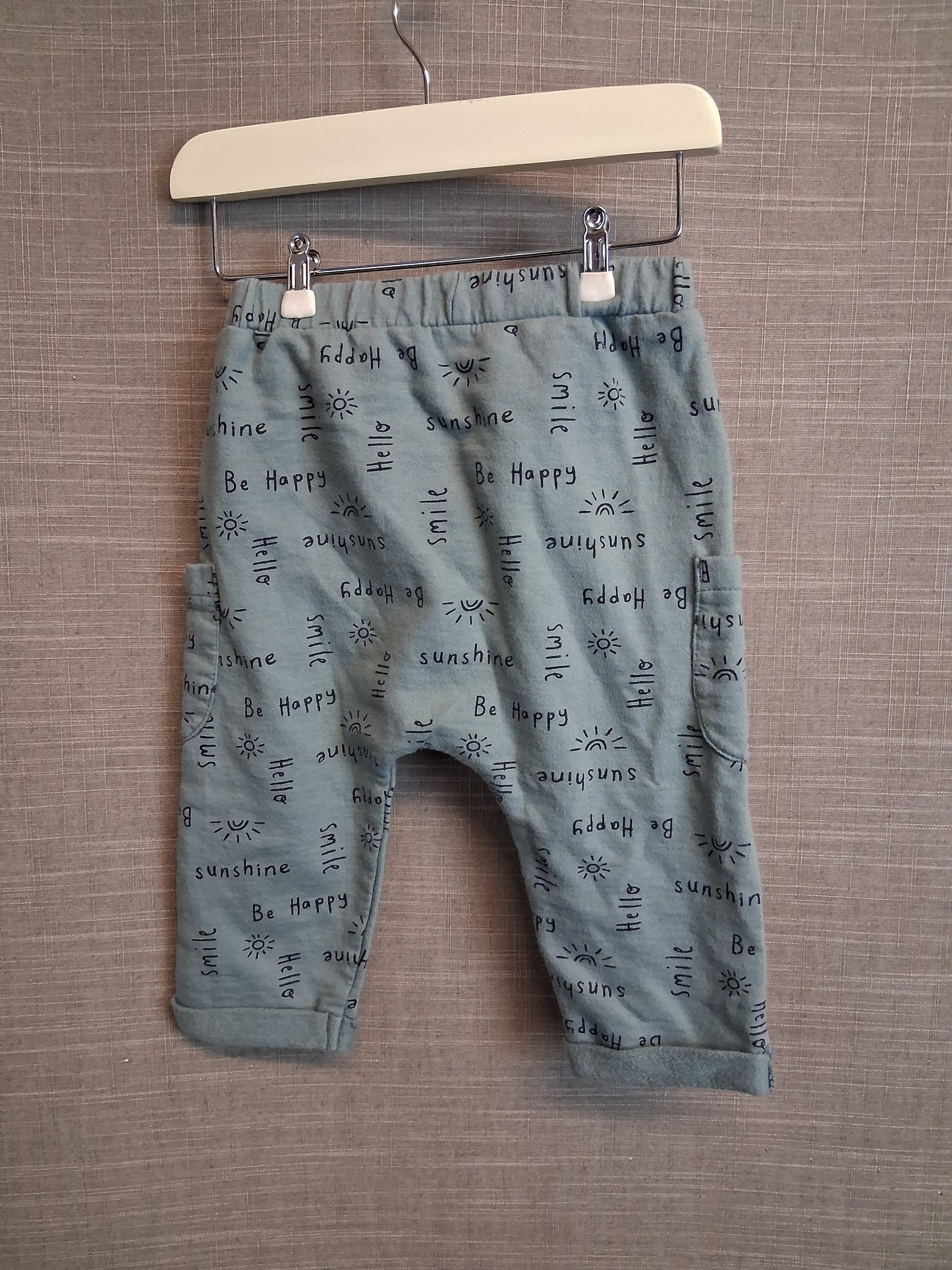 Nutmeg Boys Green Cargo Joggers Age 6-9 Months