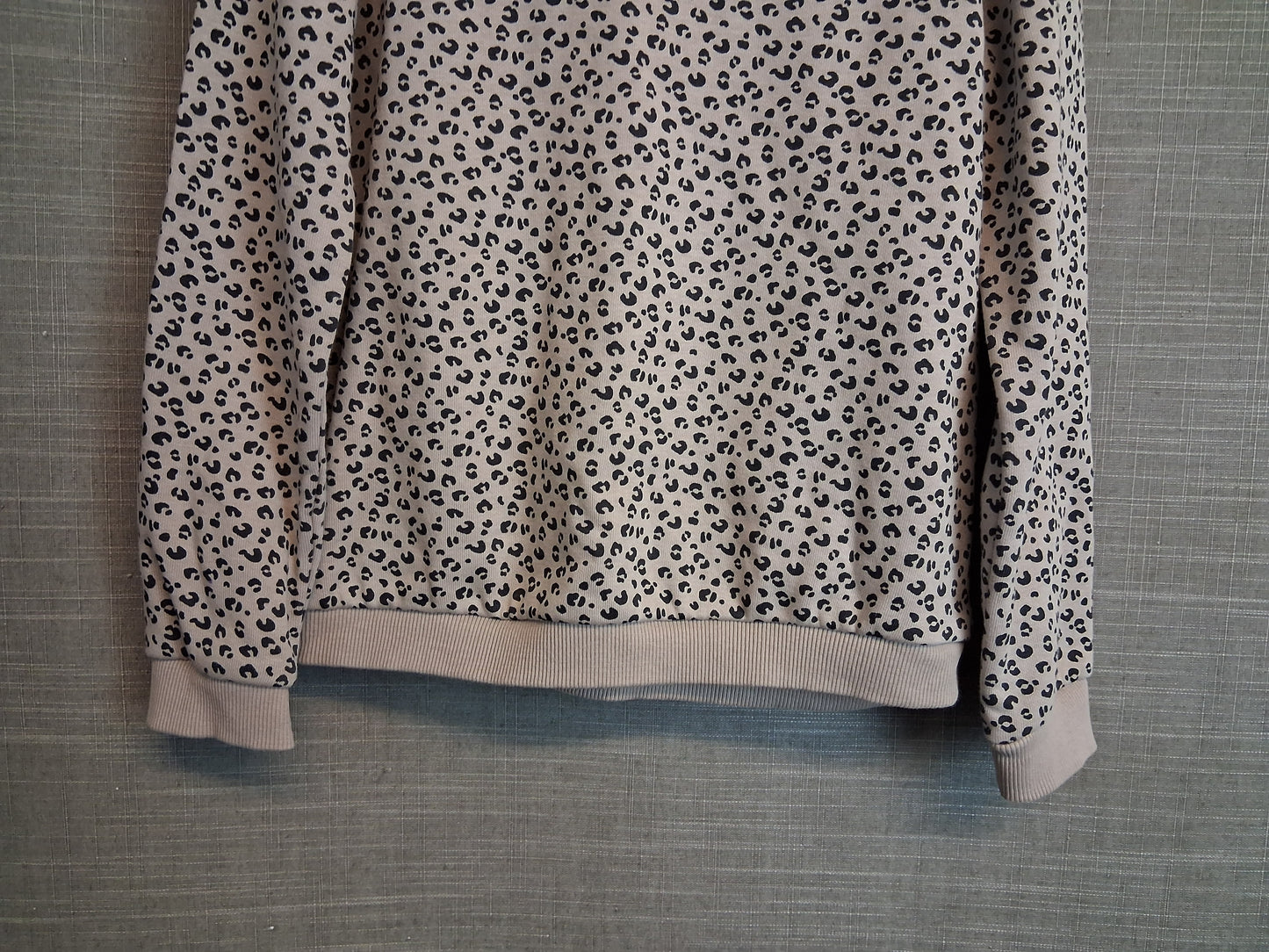 Marks & Spencer Girls Beige Leopard Print Sweater Age 6-7 Years