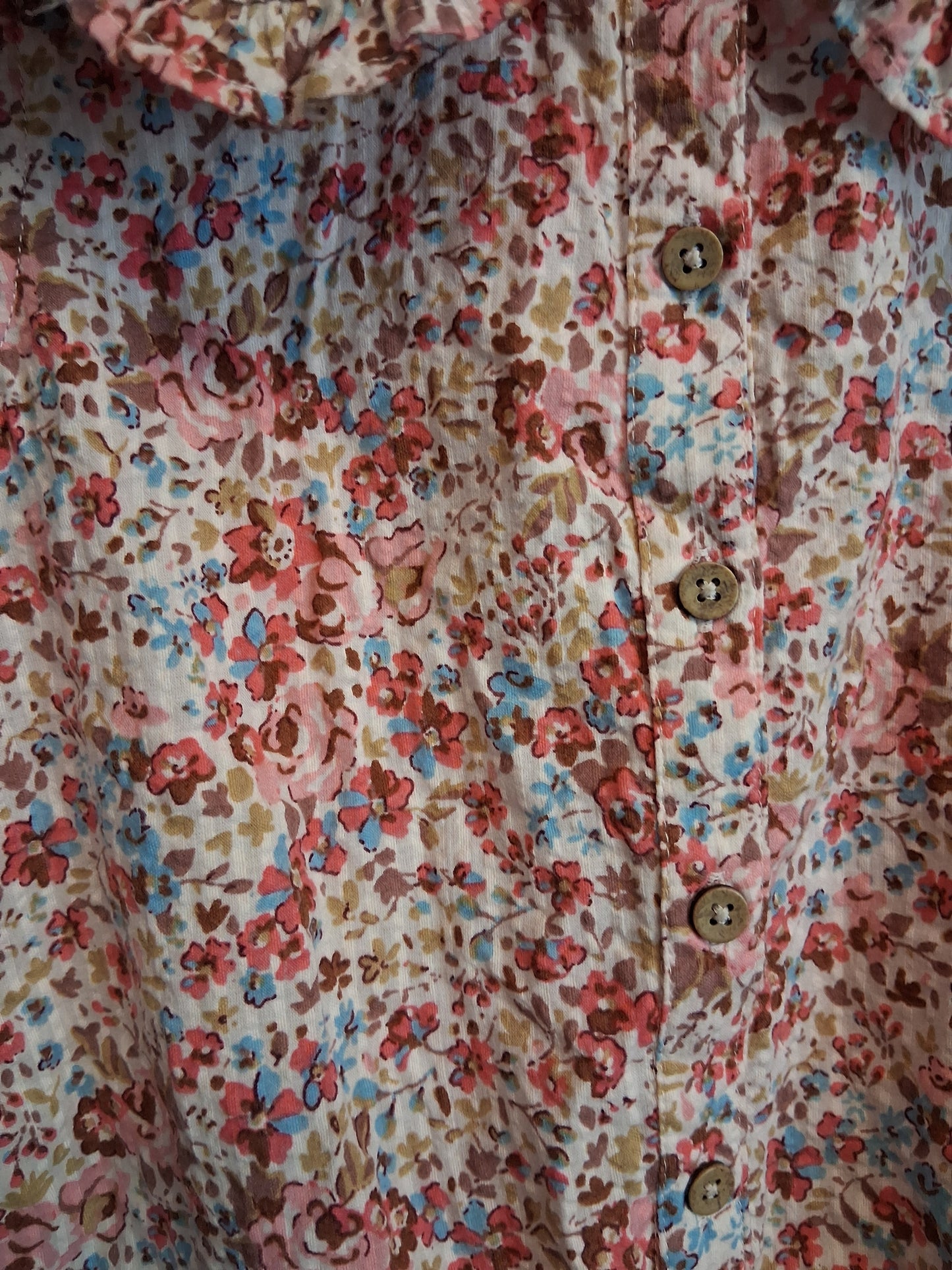 Next Girls Blouse Sleeveless Pink Floral Tie Front Age 7 Years