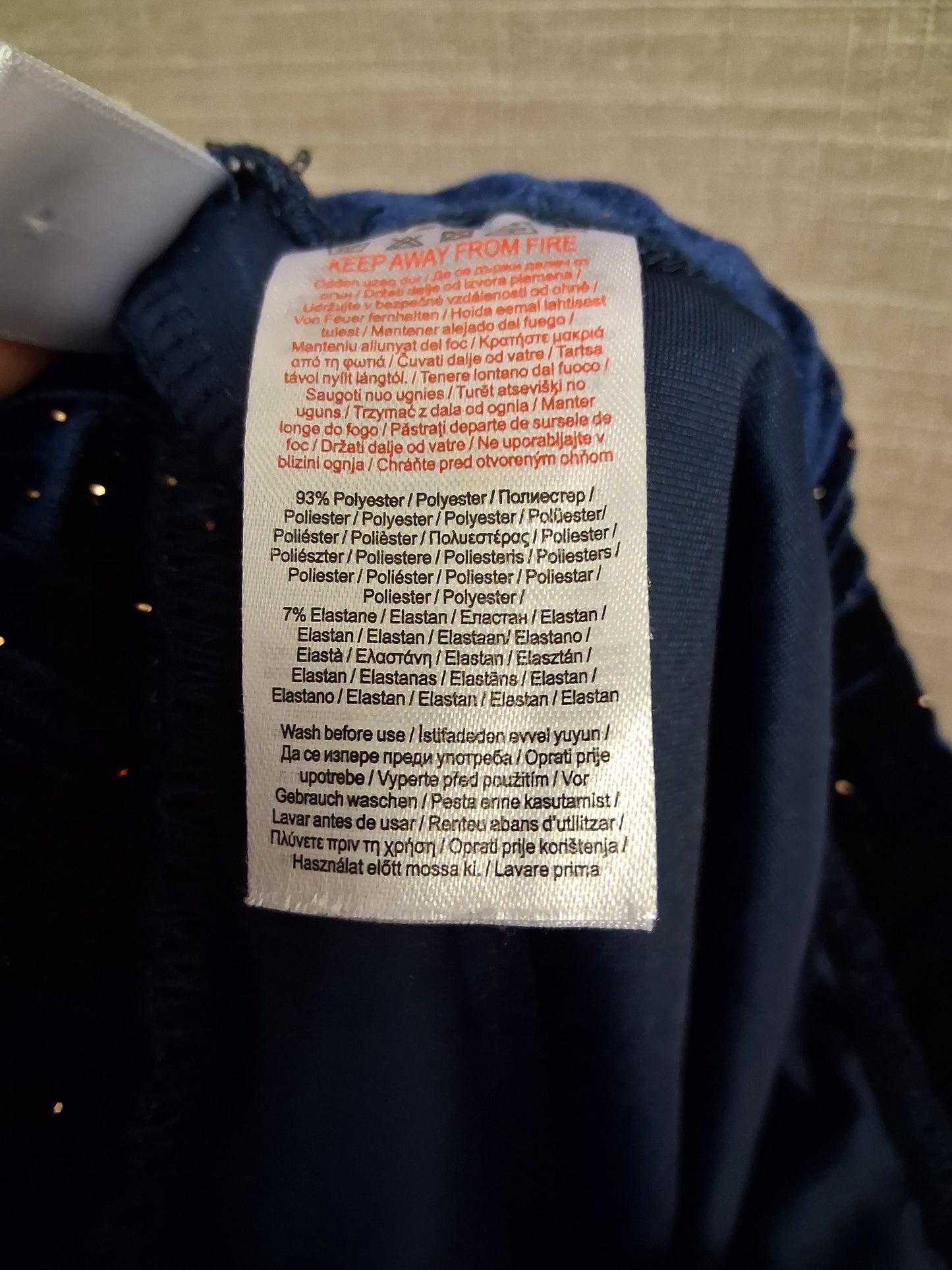 Little Kids Girls Blue Velour Glitterly Age 7-8 Years