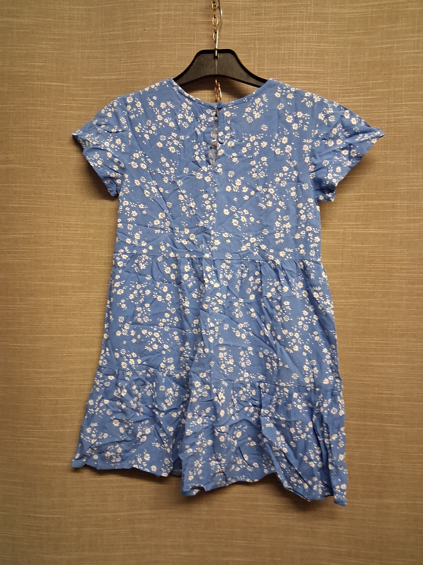 Primark Girls Blue Floral Dress Short Sleeve Age 8-9 Years
