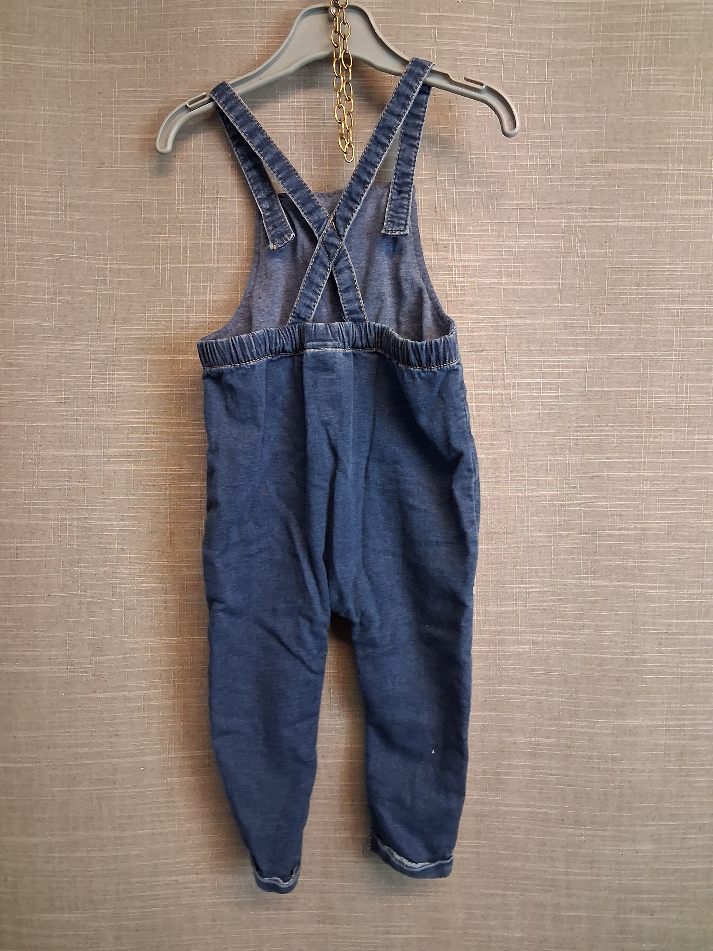 Next Boys Blue Dungarees Denim Lined Age 12-18 Months