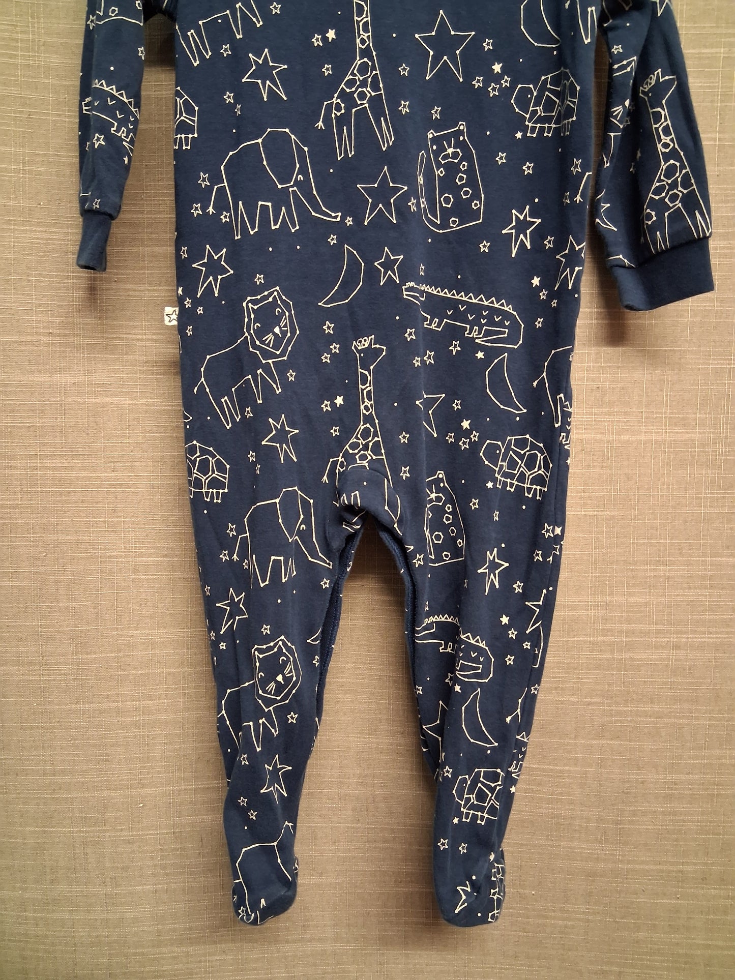 Next Boys Blue Animal Theme Sleepsuit Age 12-18 Months