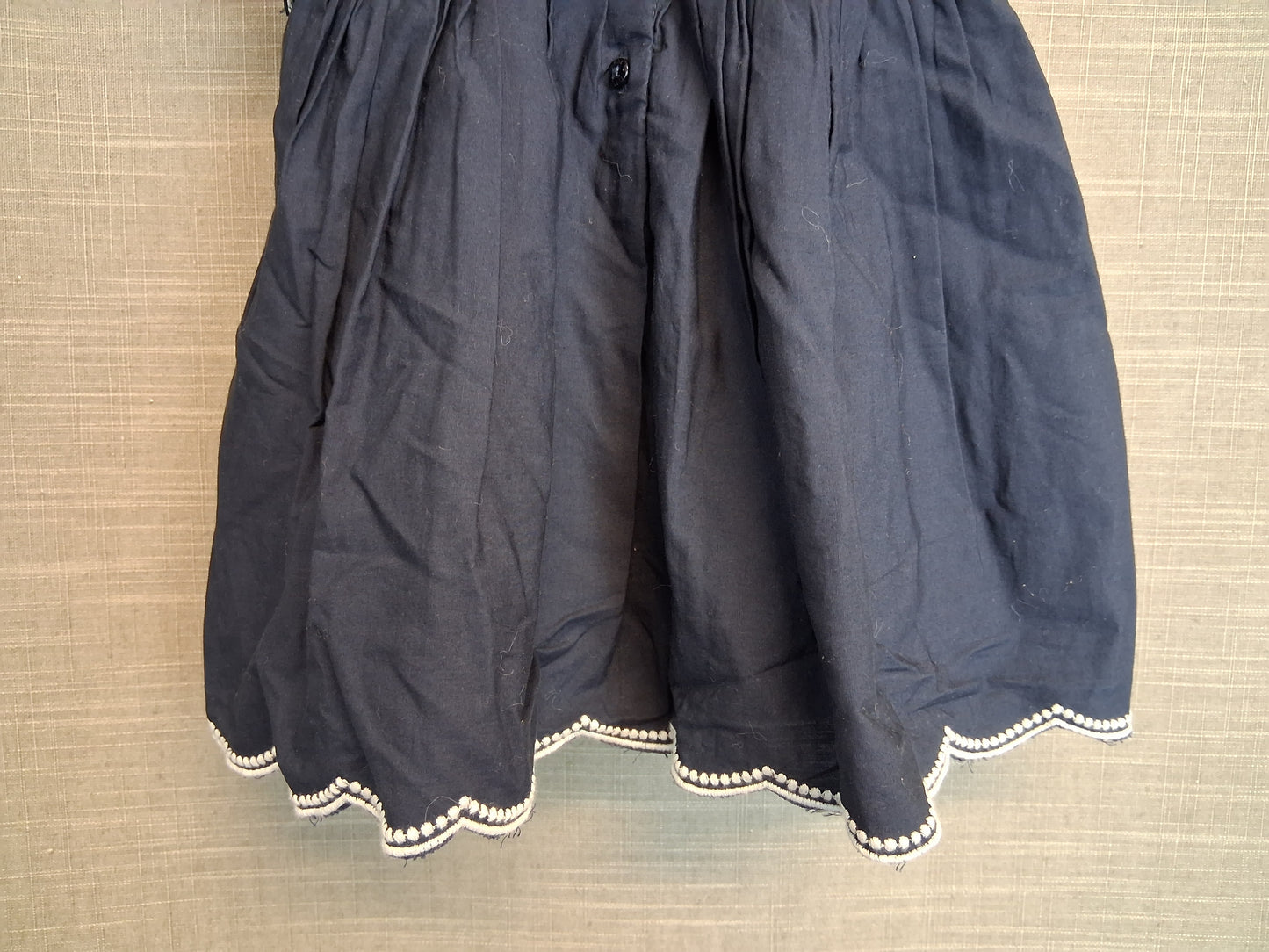 Next Girls Navy Embroidered Dress Age 3-6 Months New