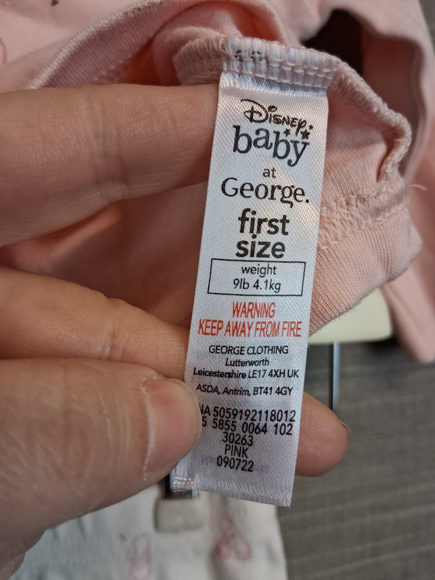 George Disney Girls Pink Winnie the Pooh 2 Piece Outfit Set Age Tiny Baby