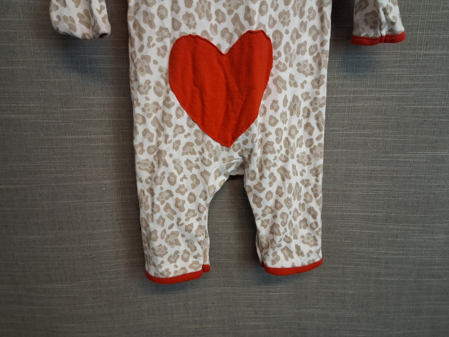 Baby K Girls Beige Animal Print One Piece Romper Age 0-3 Months