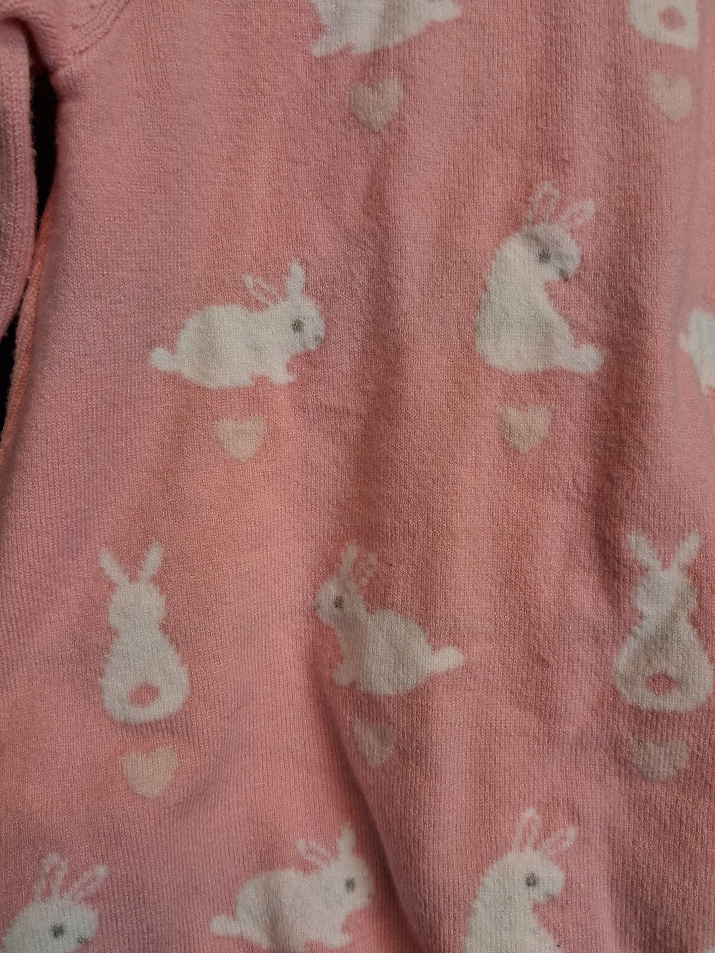 Nutmeg Girls Pink Bunny Jumper Dress Age 3-6 Months