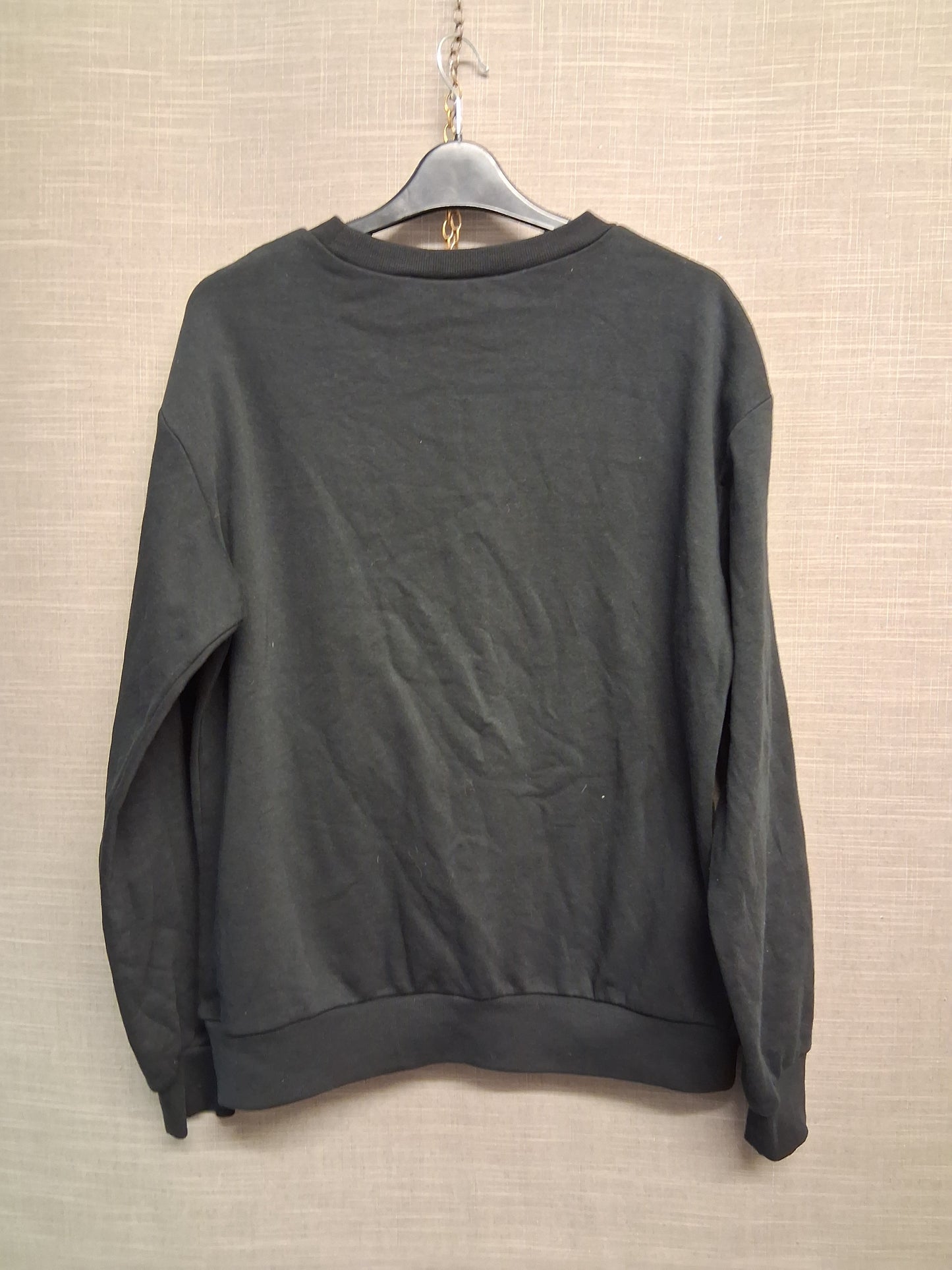 H&M Boys Basic Crew Neck Sweater Jumper Black Age 14-15 Years