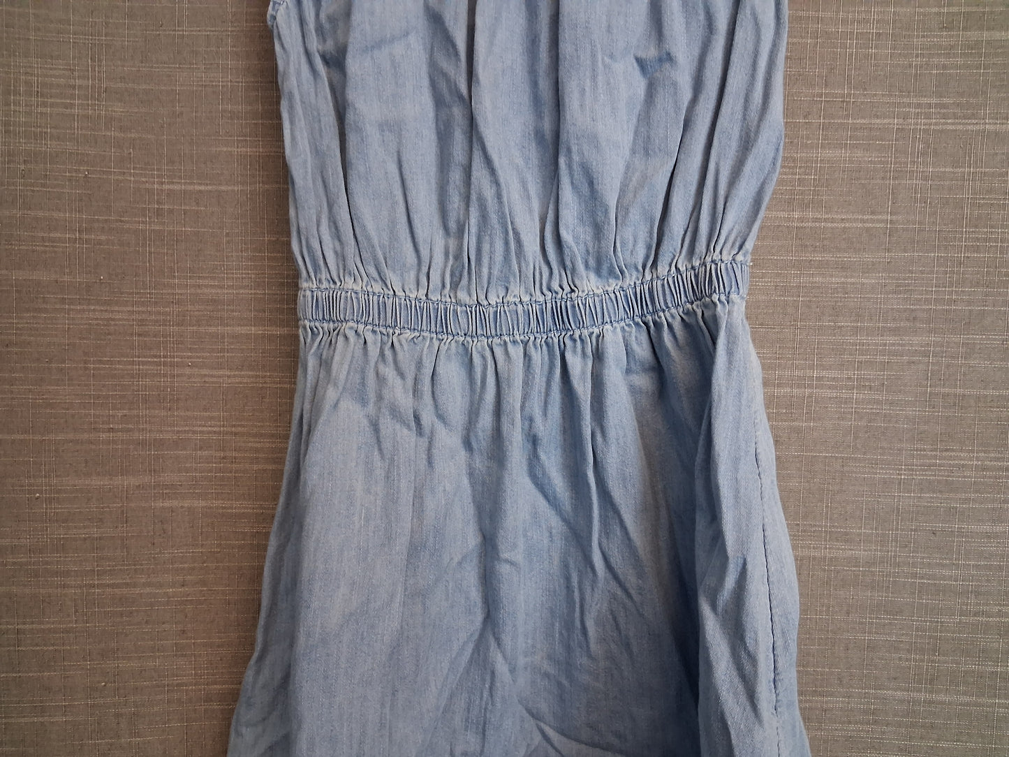 Gap Girls Blue Chambray Denim Sleeveless Dress Age 6-7 Years