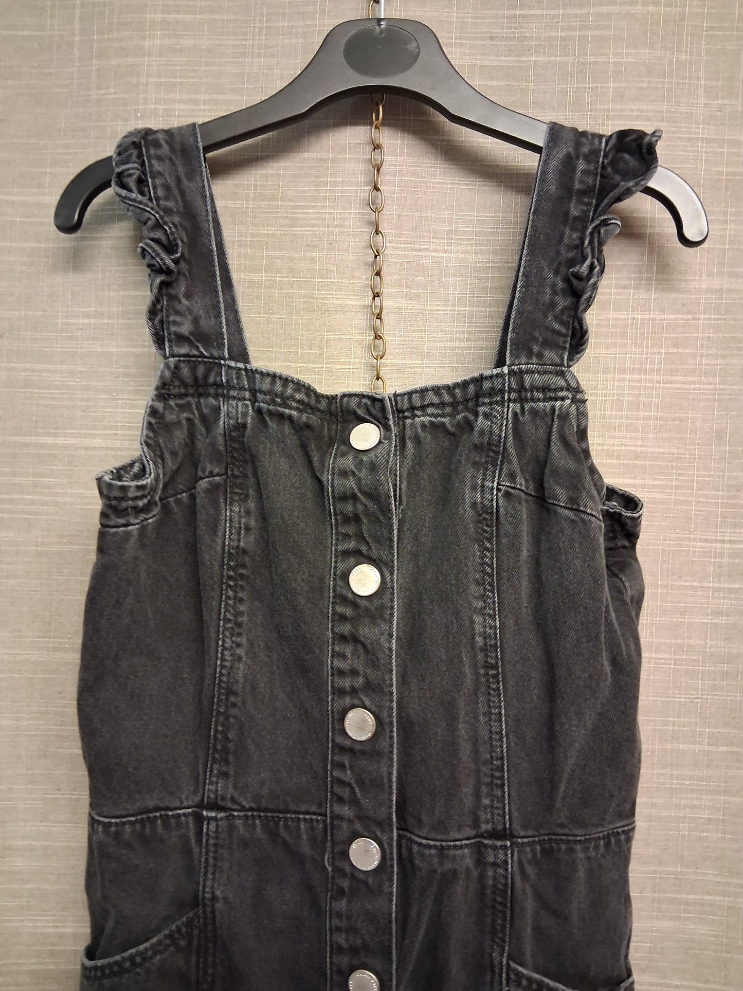Next Girls Black Denim Dungarees Age 11 Years
