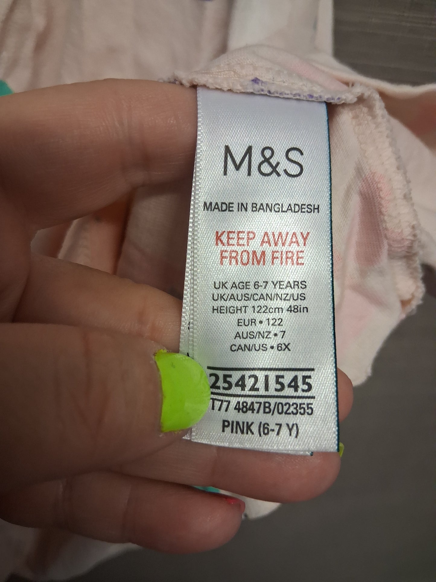 Marks and Spencer Girls Sealife Theme Jersey Sundress Age 6-7 Years