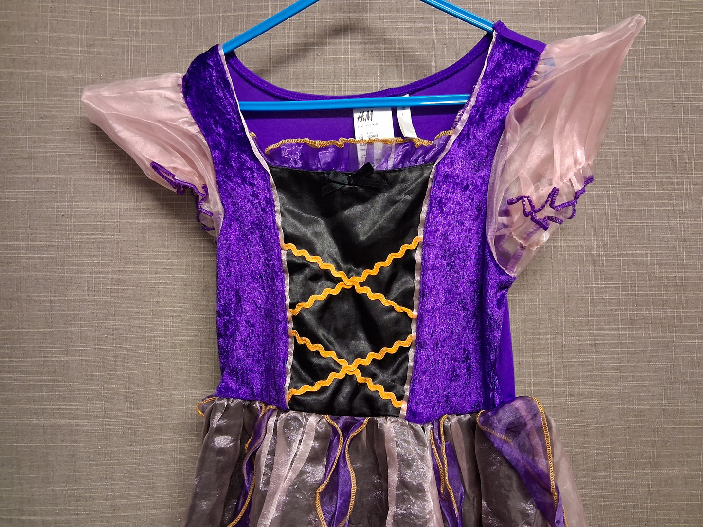 H&M Girls Halloween Witch Costume Purple and Black Age 6-8 Years
