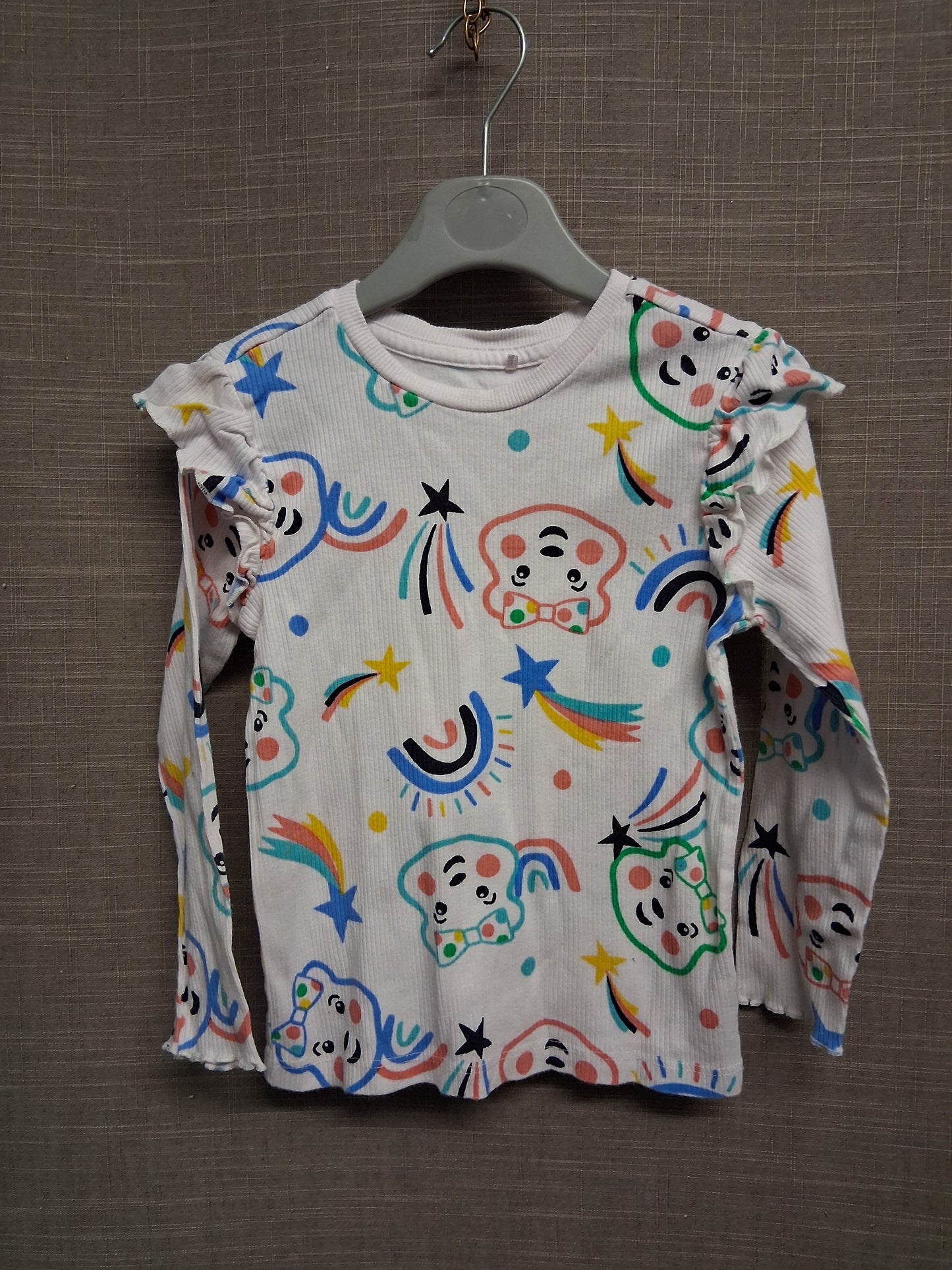George Girls "Pudsey" Children in Need Long Sleeve White Blush Age 3-4 Years