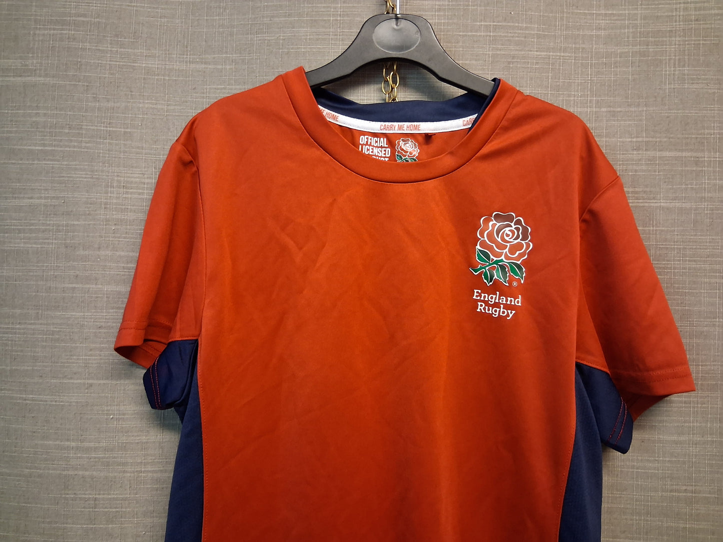 England Rugby T-Shirt Red Short Sleeve Offical Licensed Product Age 13 Years