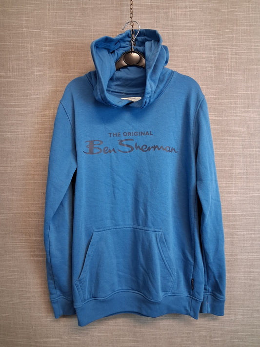 Ben Sherman Boys Blue Hoodie Age 12-13 Years
