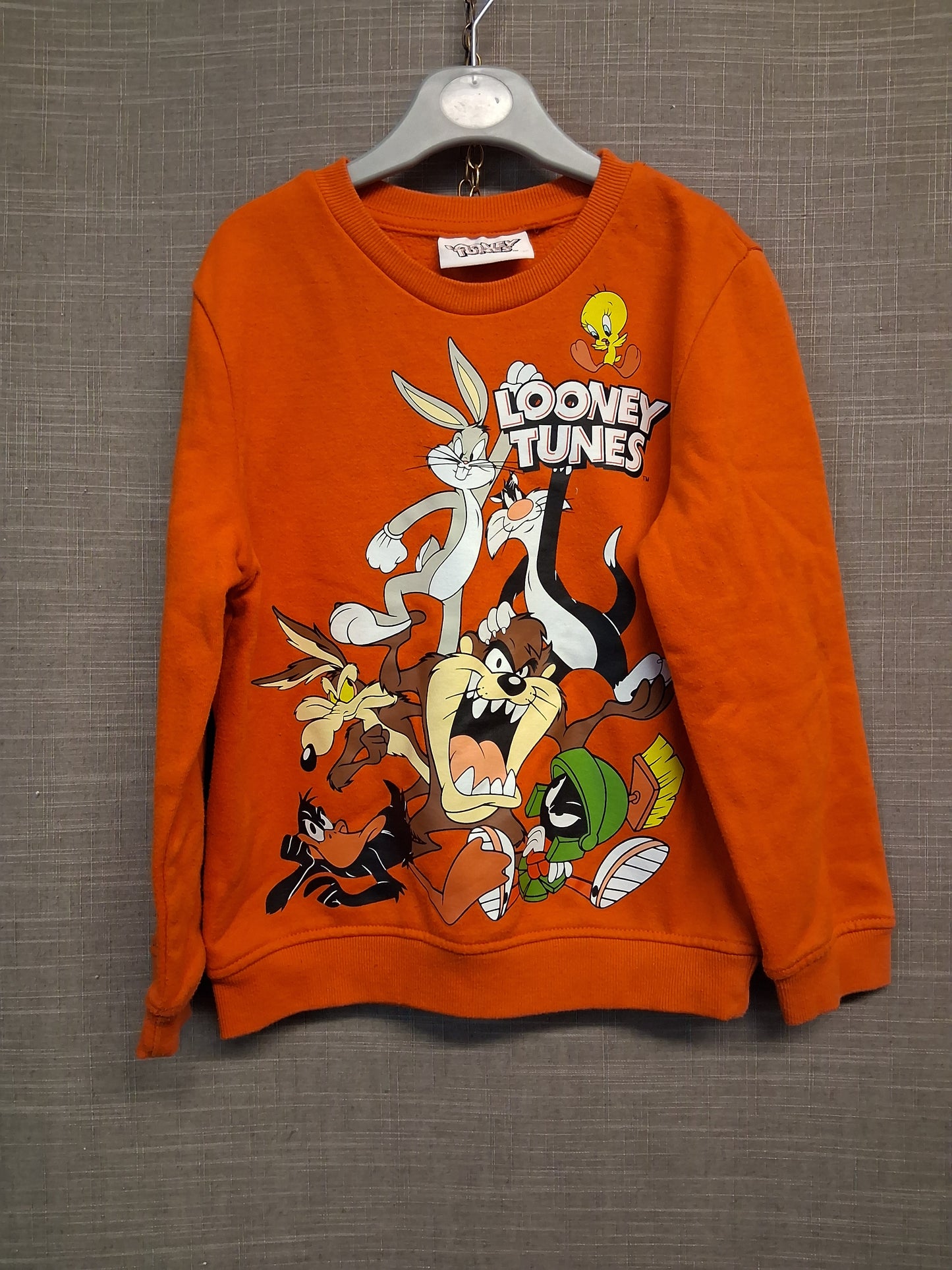 Primark Looney Tunes Boys Sweater Orange Jersey Age 6-7 Years