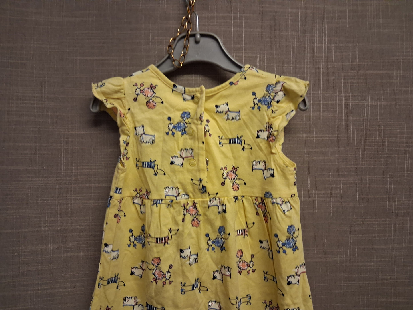 Nutmeg Girls Romper Yellow Dog Theme Age 2-3 Years