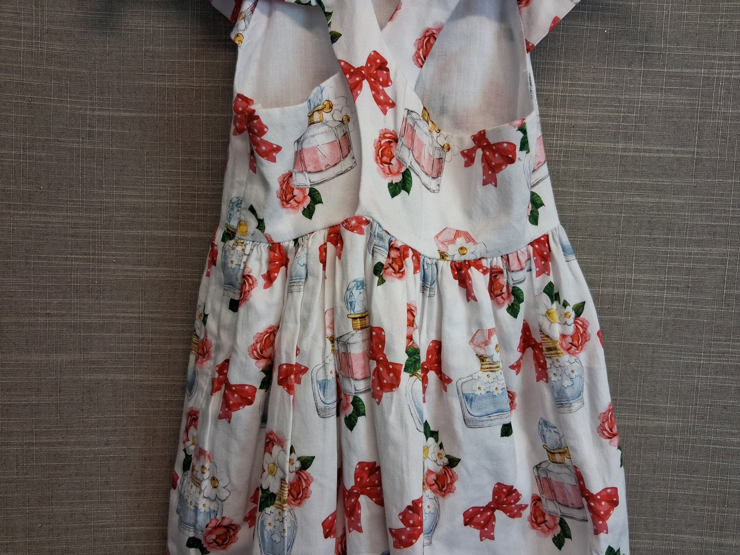 Mayoral Girls Floral Perfume Dress Age 3 Years White Multi