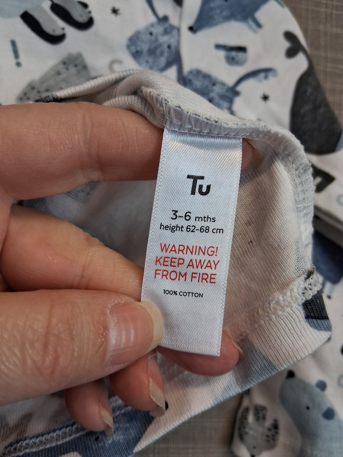 TU Boys Animal Pyjamas 2 Piece Set Age 3-6 Months Multicolour
