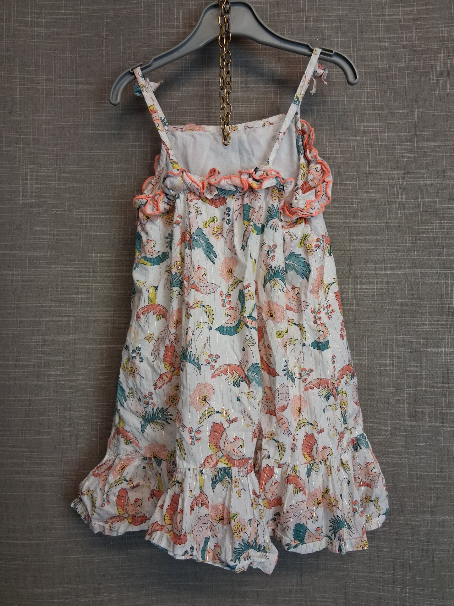 Marks And Spencer Sundress Floral Bird Print Age 5-6 Years