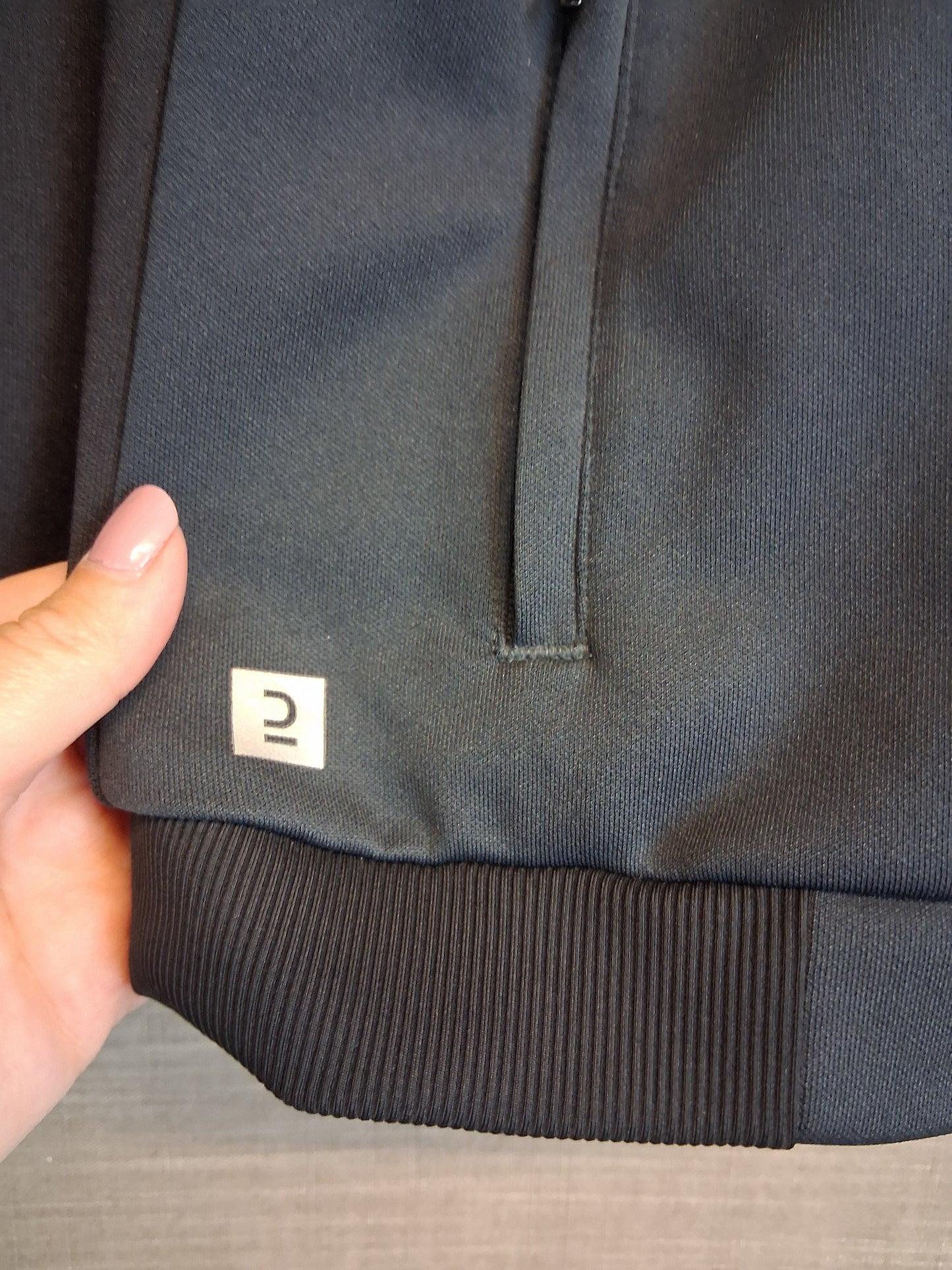 Kipsta Decathlon Black Full Zip Jacket Age 7-8 Years