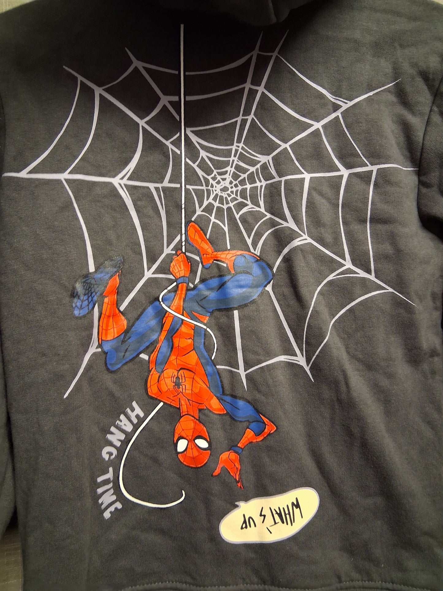 Marvel Spiderman Boys Full Zip Hoodie Grey Age 6-7 Years