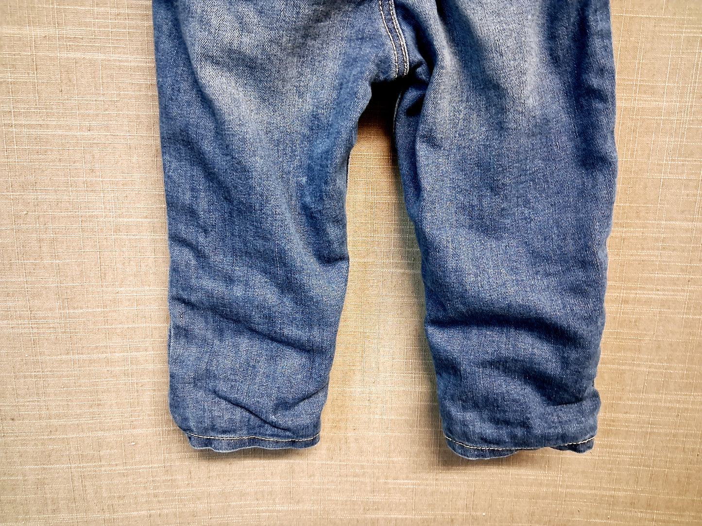 H&M Girls Blue Denim Jeans Age 9-12 Months Lined