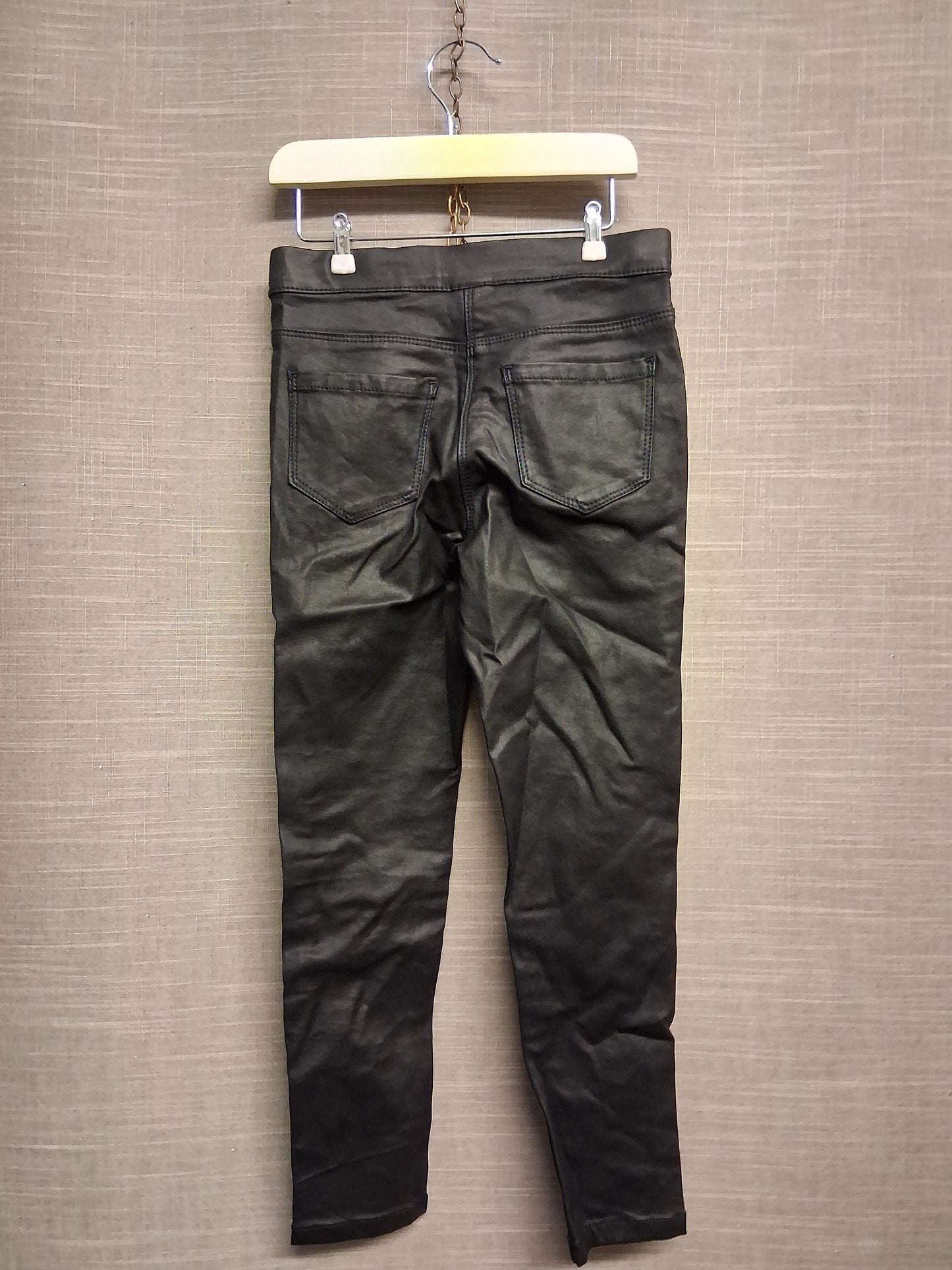 Next Girls Faux Leather Jeggings Black Age 7 Years
