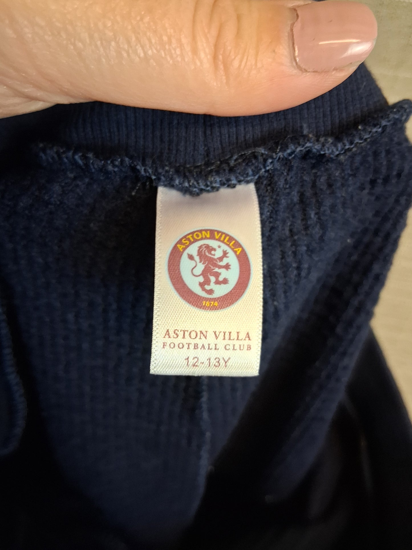 Aston Villa Boys Football Theme Pyjamas 2 Piece Set Age 12-13 Years Blue