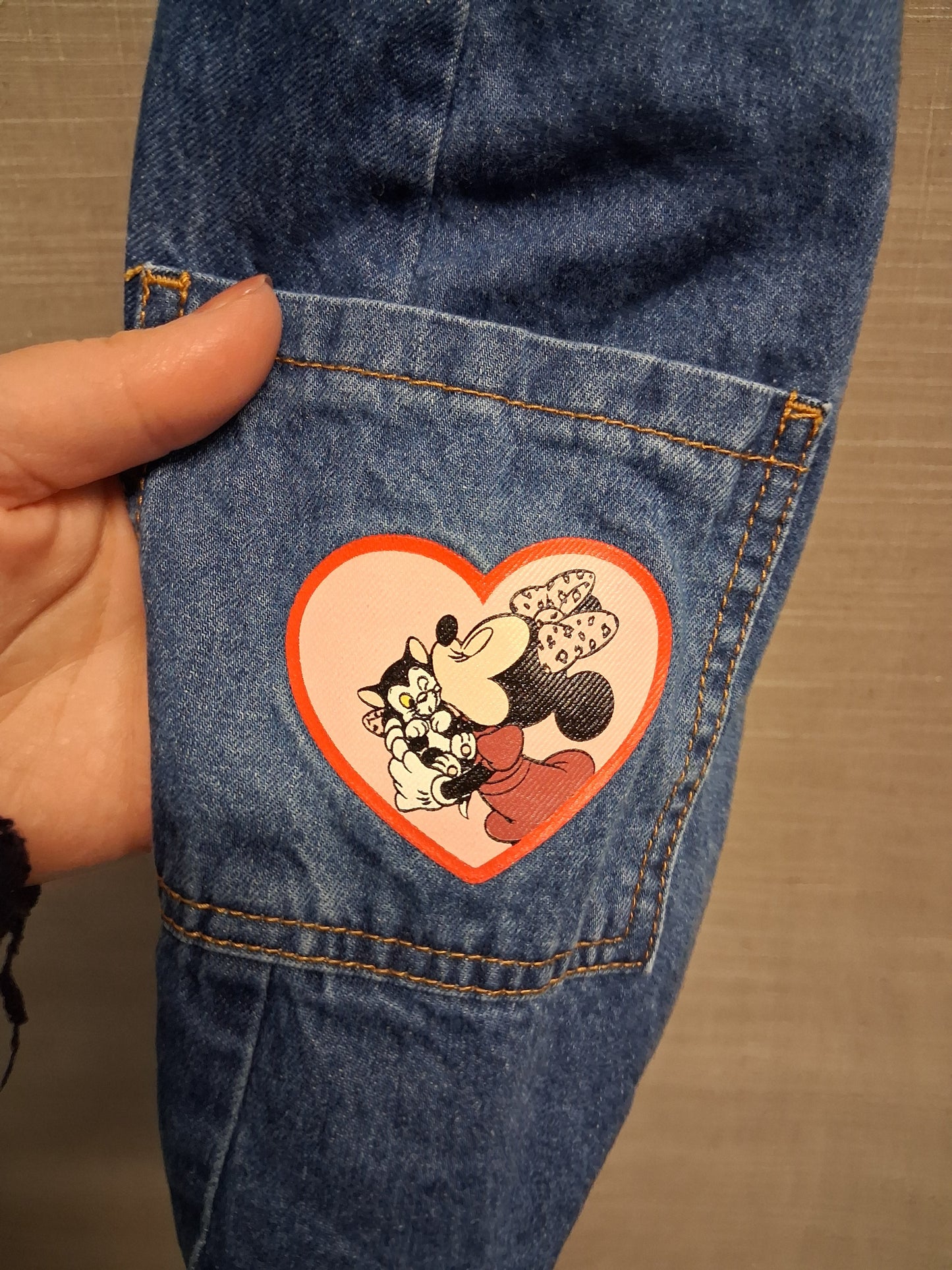Primark Disney Minnie Mouse Denim Pinafore Dress Age 12-18 Months