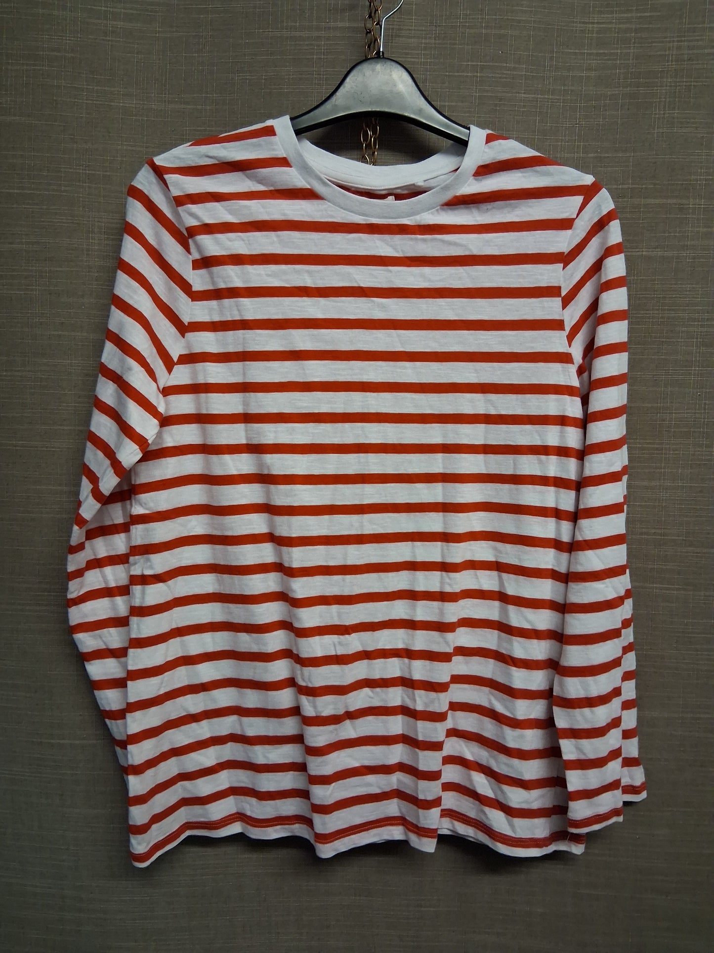 Next Girls Crew Neck Long Sleeve T-Shirt Red White Stripe Age 15 Years