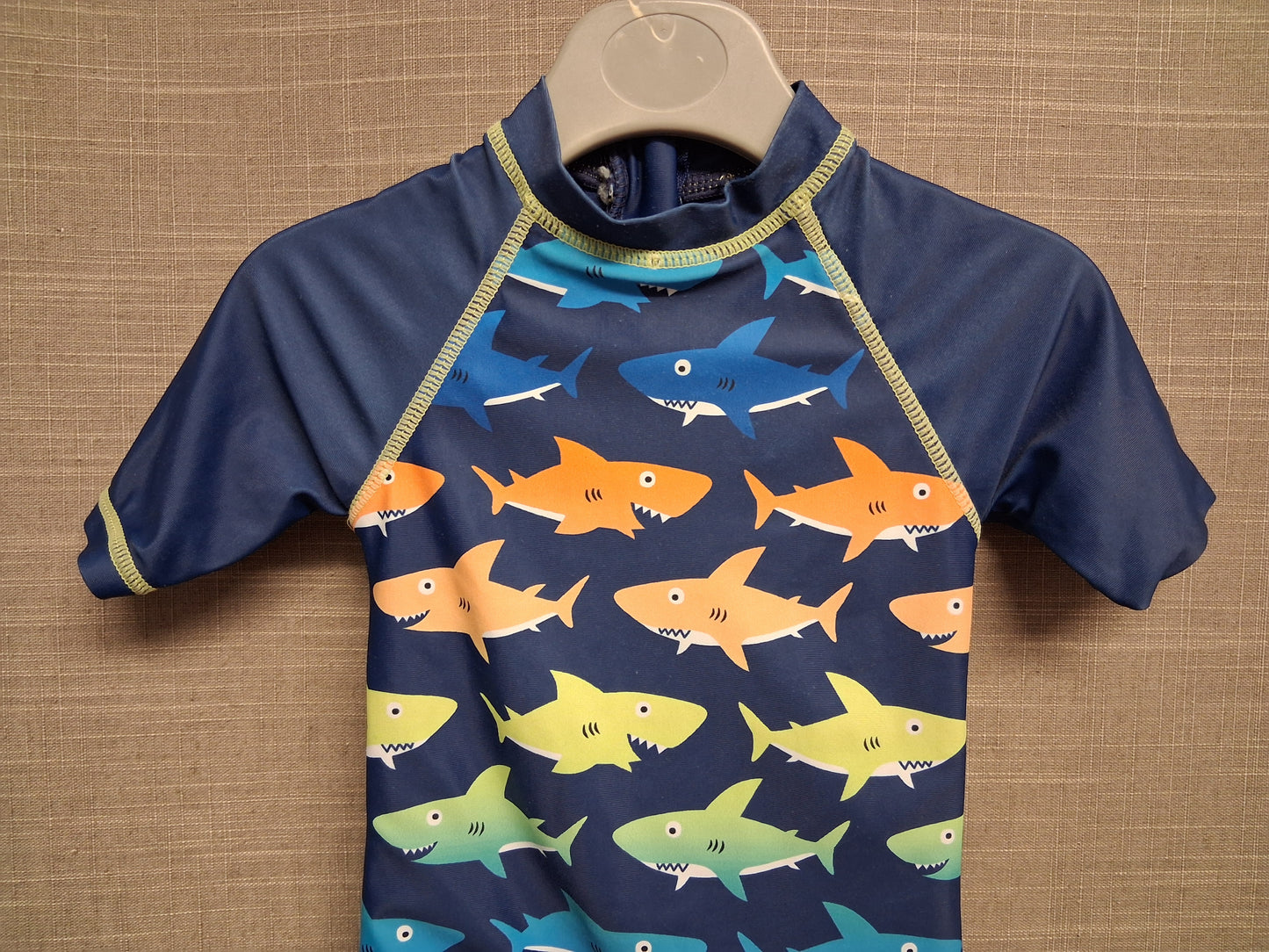 Lullaby Peacocks Boys UV Swimsuit One Piece Blue Multicolour Age 3-6 Months