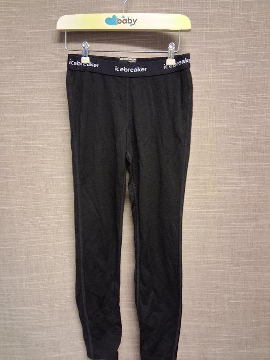 Icebreaker Merino 200 Leggings Girls 100% Merino Wool Elastic Waist Age 6 Years Black