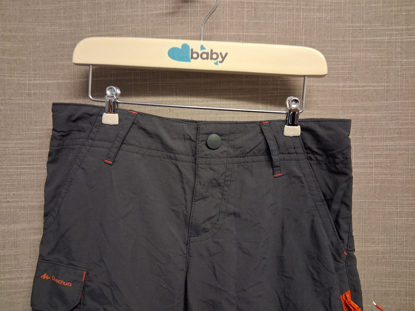 Decathlon Boys Grey Walking Hiking Shorts Age 5-6 Years