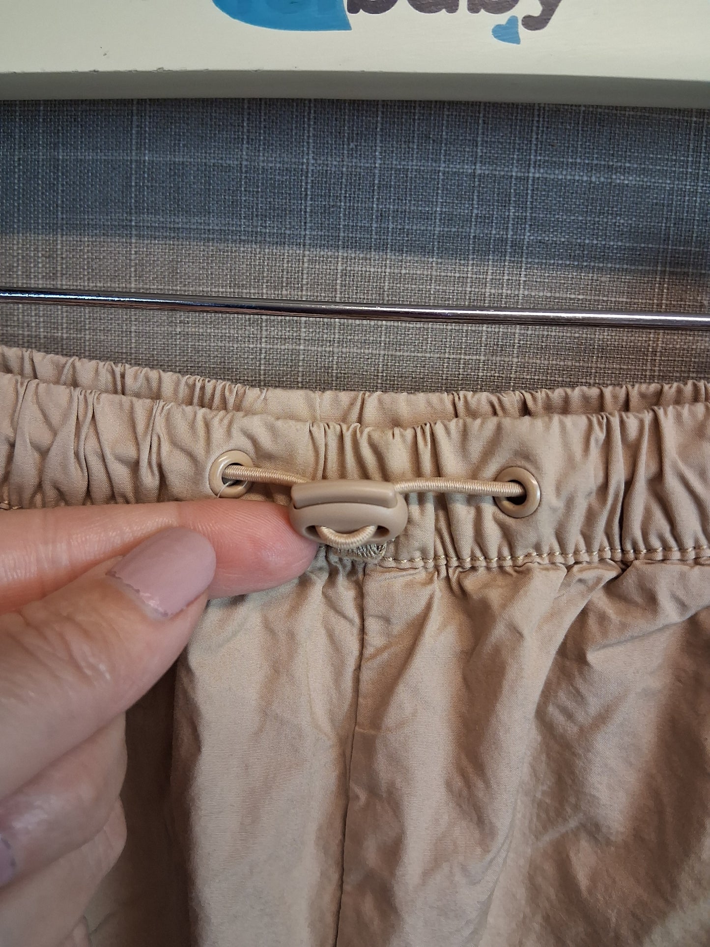 Next Girls Beige Lined Cargo Trousers Age 7 Years