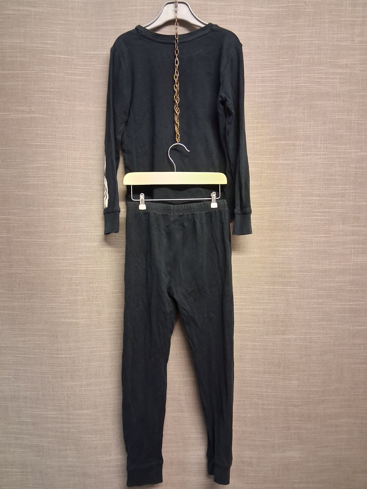 George Boys Skeleton Theme Halloween Black Tracksuit Sweater Joggers Age 6-7 Years