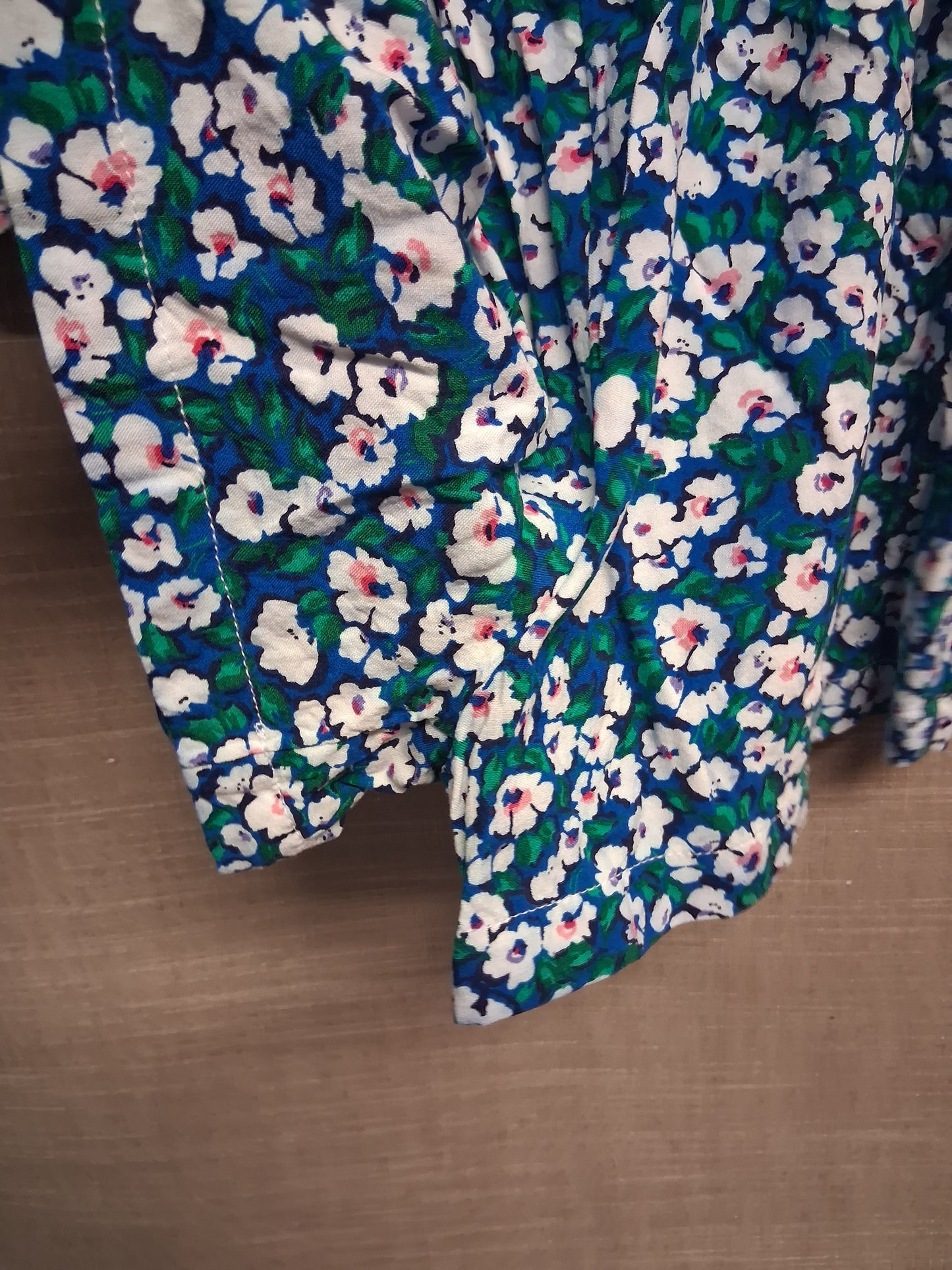 V by V Blue Floral Long Sleeve Playsuit Age 12 Years