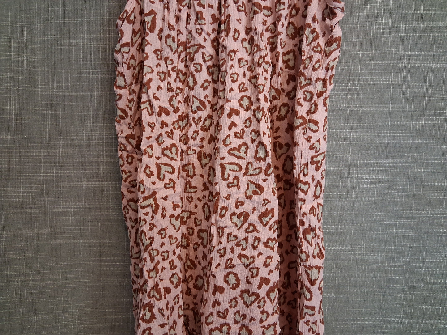 Primark Girls Pink Leopard Print Strappy Sundress Age 7-8 Years