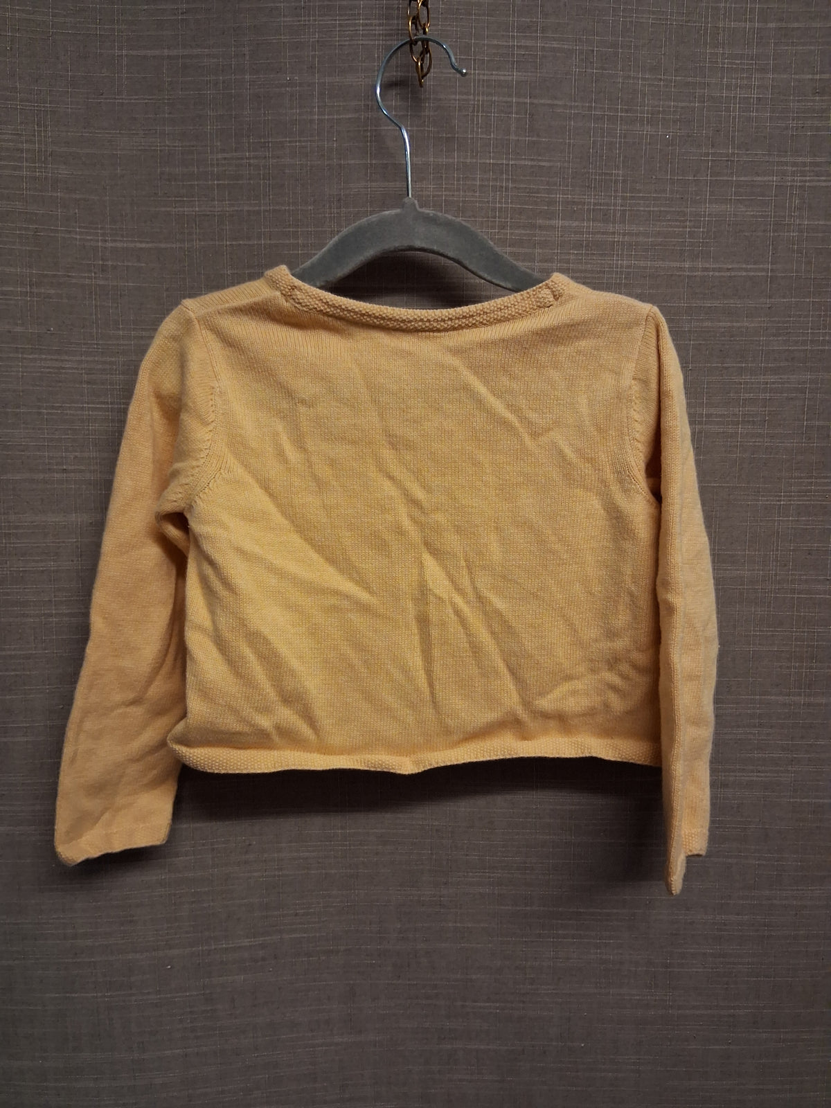 Next Girls Yellow Mustard Cardigan 100% Cotton Age 18-24 Months