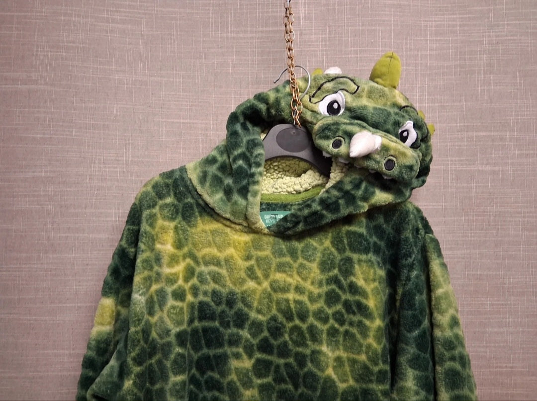 Boys Dinosaur Green Oodie Hoodie Age 6-8 Years