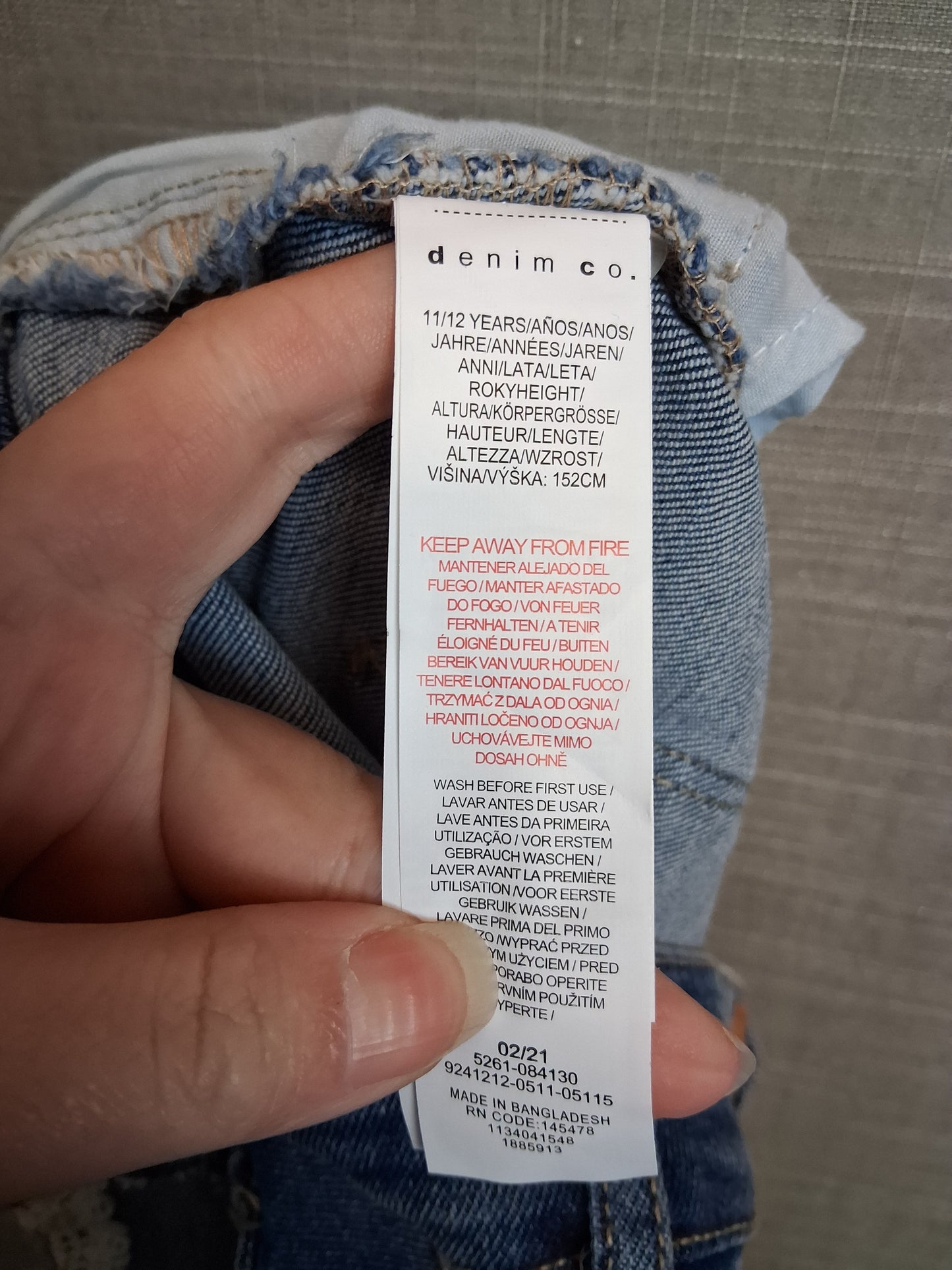 Primark Girls Denim Shorts Age 11-12 Years