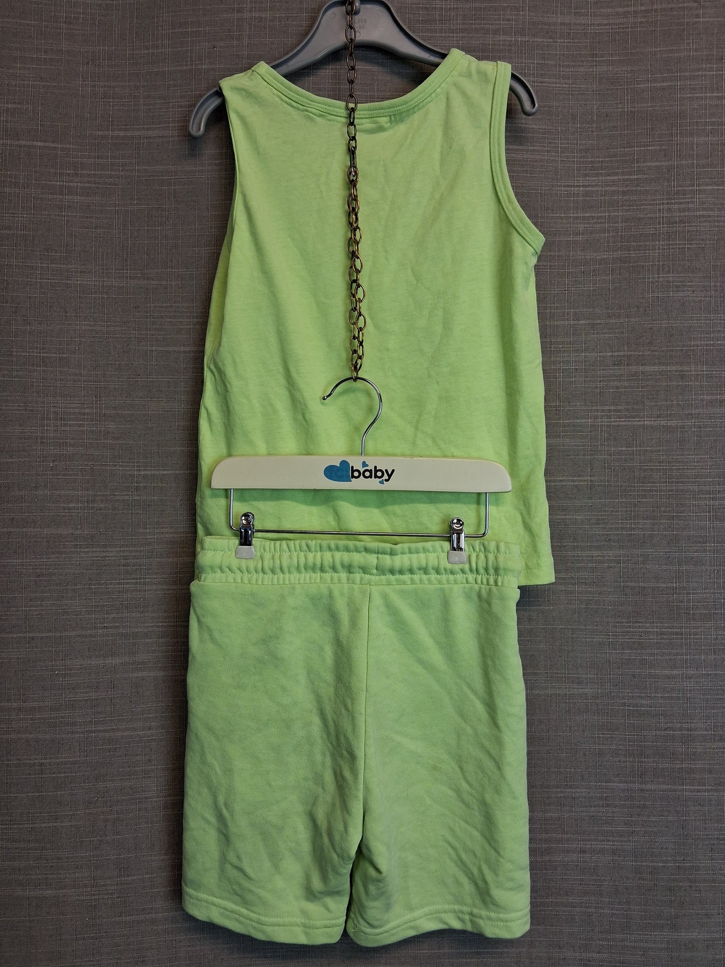 Marvel Boys 2 Piece Summer Outfit Shorts And Vest Age 3-4 Years Neon Yellow