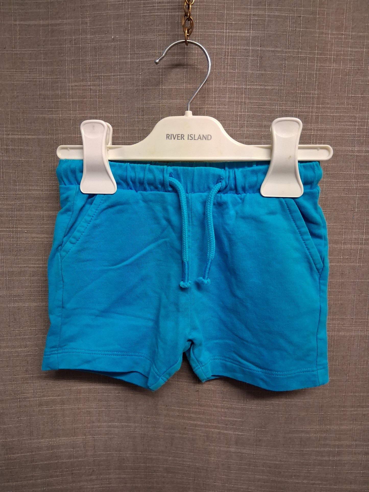 Next Boys Jersey Blue Shorts Age 6-9 Months 100% Cotton