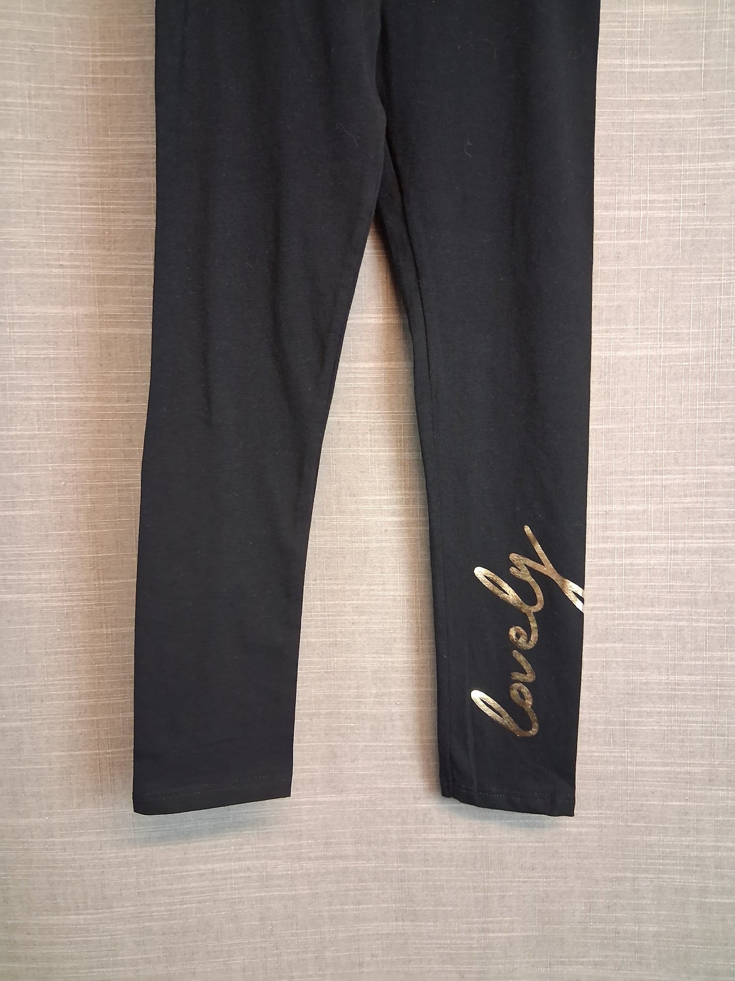 River Island Girls Black Leggings Jersey Age 7-8 Years